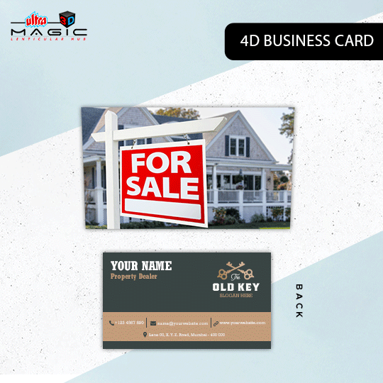 Ultra 4D Lenticular Personalized Custom Printed Business Cards - Flip Effect