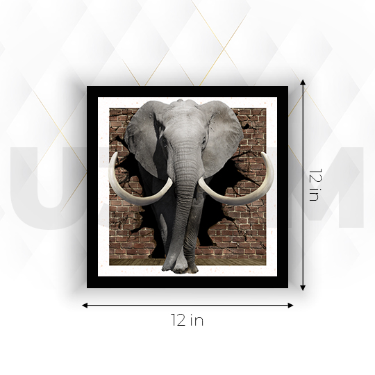 Ultra African Elephant Printed 5D Effect Wall Poster Picture Photo Frame
