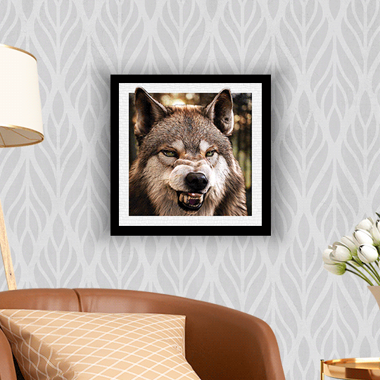 Ultra Wolf Printed 5D Effect Wall Poster Picture Photo Frame