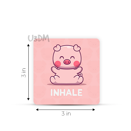 Ultra Funny Sayings Cat - Piggy 3D Lenticular Kids Fridge Magnets - Set of 2