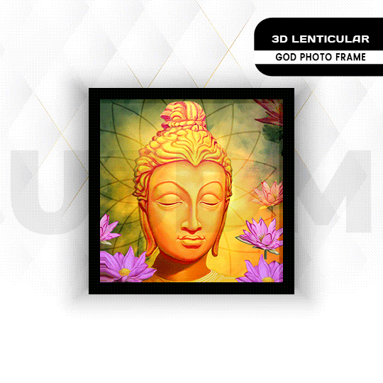 Ultra Gautam Buddha 3D Lenticular Effect God Wall Poster Picture Photo Frame