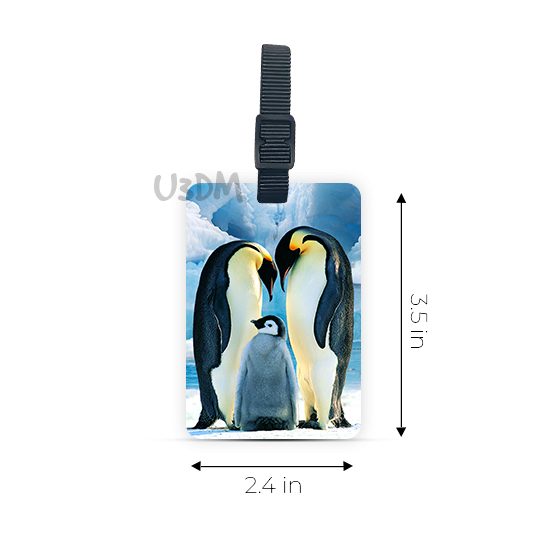 Ultra Penguin Travel 3D Lenticular Label Luggage ID Tags - Set of 2