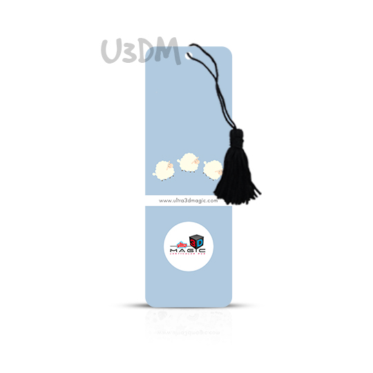Ultra Cute Sheep 3D Lenticular Inspirational Quotes Gift Tassel Bookmark
