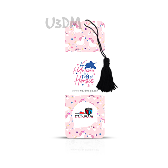 Ultra Rainbow Unicorn 3D Lenticular Inspirational Quotes Gift Tassel Bookmark