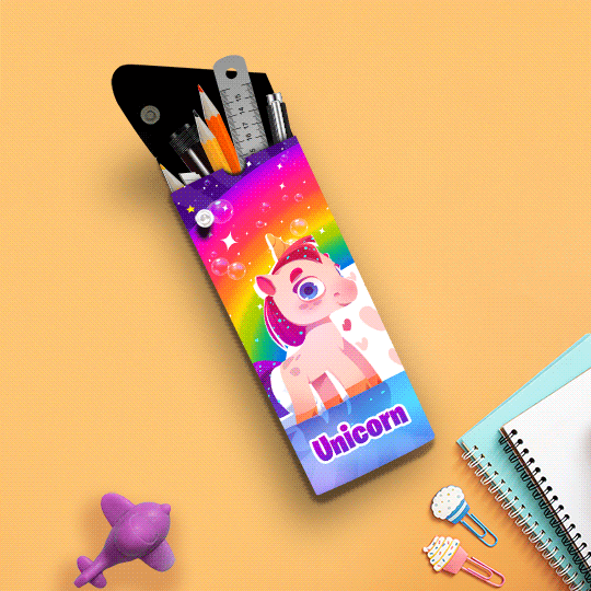 Ultra Unicorn Kids 3D Lenticular Pencil Pen Compass Box Case