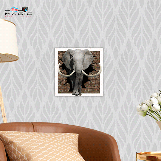 Ultra African Elephant Printed 5D Effect Wall Art Poster Picture Photo