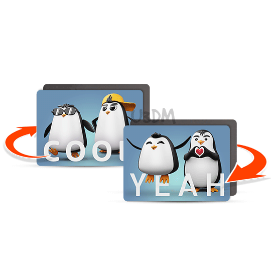 Ultra Penguin Cool Yeah 3D Lenticular Decorative Fridge Door Magnet
