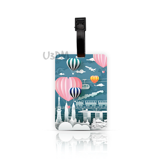Ultra Parachute Travel 3D Lenticular Suitcase Label Luggage Bag ID Tags Set of 2
