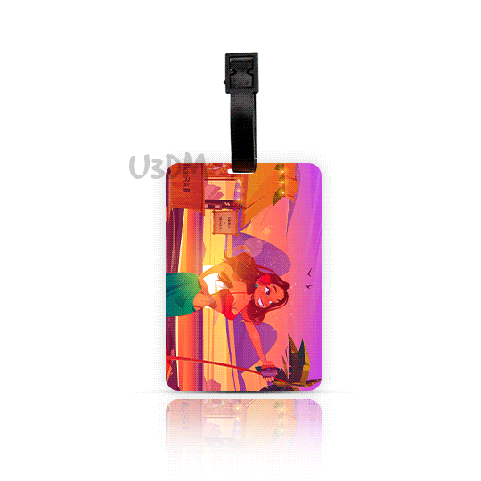 Ultra Selfie Lady Travel 3D Lenticular Suitcase Label Luggage Bag ID Tags Set of 2