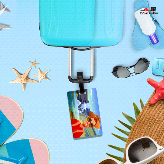 Ultra Selfie Men Travel 3D Lenticular Suitcase Label Luggage Bag ID Tags Set of 2