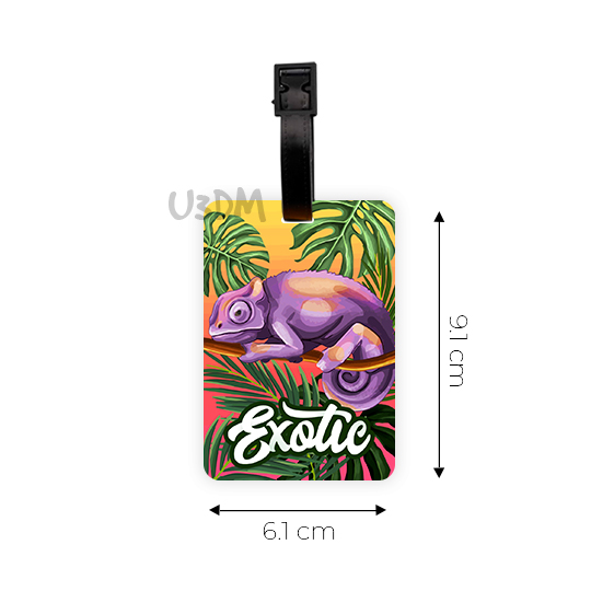 Ultra Tropical Exotic 3D Lenticular Suitcase Luggage Bag Label ID Tags Set of 2