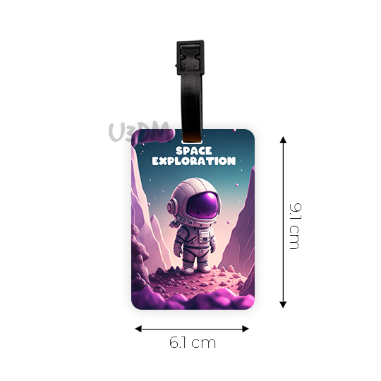 Ultra Future Space 3D Lenticular School Luggage Bag Label ID Tags Set of 2