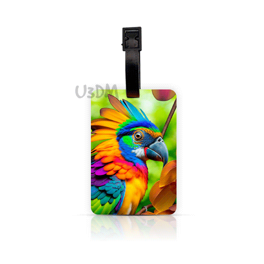 Ultra Namaste Bharat Boom Parrot 3D Lenticular Suitcase Luggage Bag Tags Set of 3