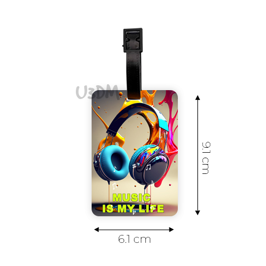 Ultra Quote Music Ride 3D Lenticular Suitcase Luggage Bag Tags Set of 3