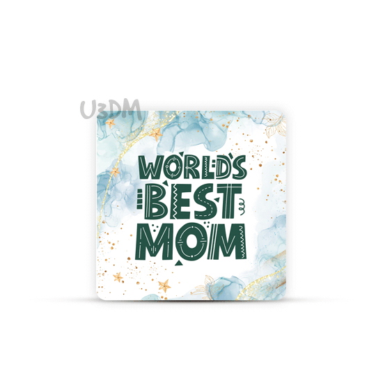 Ultra Best Mom Quote 3D Lenticular Flip Effect Fridge Magnet - Blue
