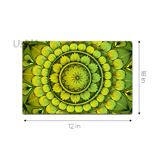 Ultra Mandala Art 3D Lenticular Heat Resistant Anti Slip Dining Table Placemat Gift Set of 4