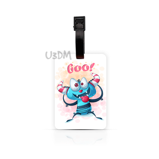 Ultra Monster Space Panda 3D Lenticular School Luggage Bag ID Tags Set of 4