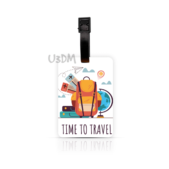 Ultra Travel Theme 3D Lenticular Suitcase Luggage Bag ID Tags Set of 4