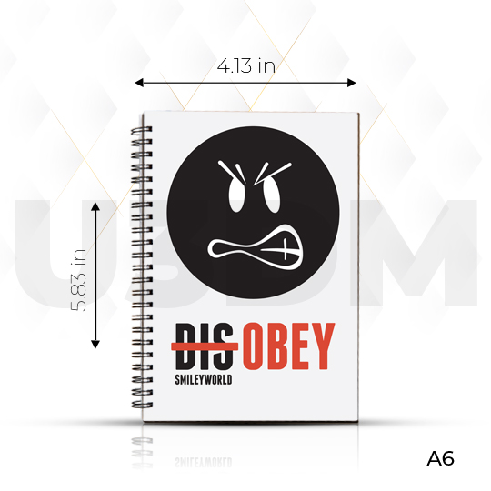 Ultra Emoticon Face Sorry Quote 3D Lenticular Spiral Notebook Diary - A6 Size 100 Pages