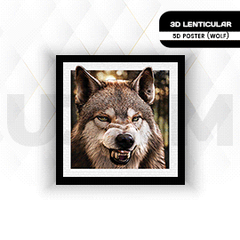 Ultra Wolf Printed 5D Effect Wall Poster Picture Photo Frame