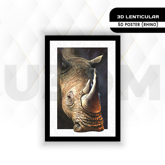 Ultra Rhino Printed 5D Effect Wall Poster Picture Photo Frame