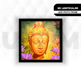 Ultra Gautam Buddha 3D Lenticular Effect God Wall Poster Picture Photo Frame