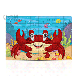 Ultra Crab Sea Animal 3D Kids Educational Lenticular 24 Pieces Jigsaw Puzzle - Age 5 Years Old Above