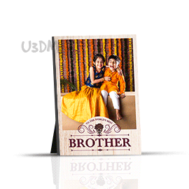 Ultra Worlds Best Brother Gift Customized 3D Lenticular Flip Effect Photo with Stand
