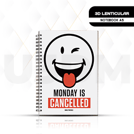 Ultra Smiley World Weekday Quote 3D Lenticular Spiral Notebook Diary - A6 Size 100 Pages