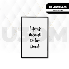 Ultra Inspirational Quote Printed 3D Lenticular Effect Wall Poster Picture Photo Frame